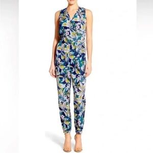 Halogen Floral Sleeveless Jumpsuit